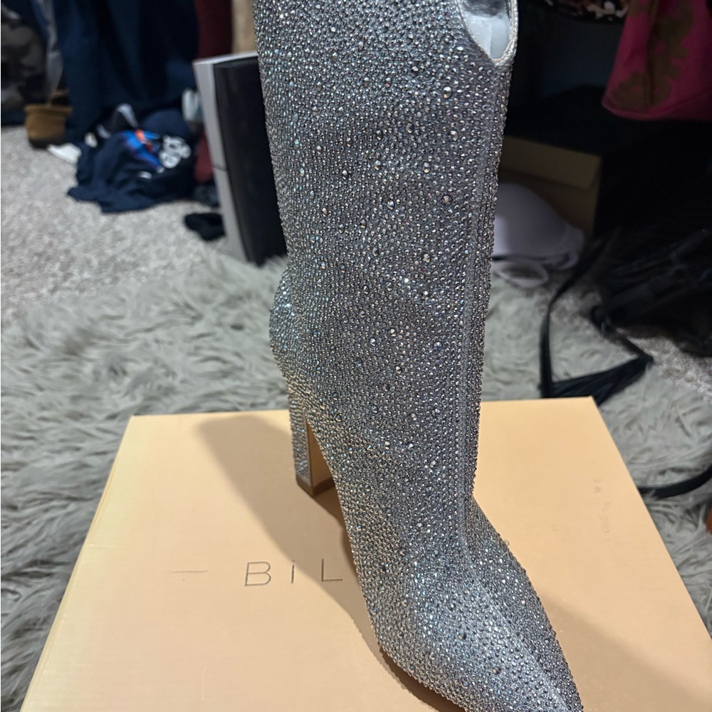 Bellini Anica Rhinestone silver boot - Picture 4 of 5